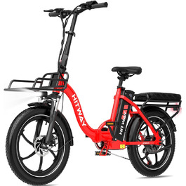 Електровелосипед HITWAY BK6SL1 250Вт, 20 дюймів, 15.6А·год, складаний, 7-швидкостей, APP-керування, IP54, запас ходу 70-150км