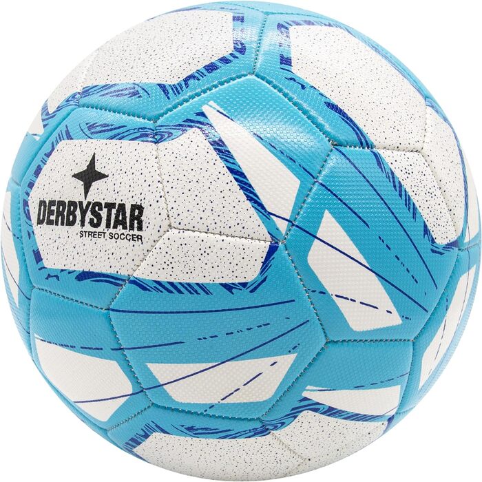 М'яч для вуличного футболу Derbystar Street Soccer, розмір 5, біло-синій, для активного відпочинку