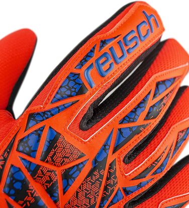 Воротарські рукавички Reusch Attrakt Silver NC, унісекс, розмір 9.5, помаранчево-синьо-чорні