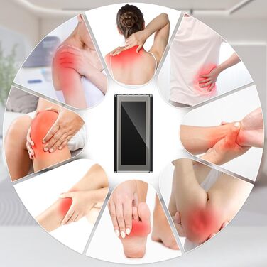 Пристрій TENS/EMS для зняття болю: 3-в-1 Reizstromgerät з 36 режимами, електрична стимуляція нервів, 2 канали, 10 електродів для рук, ніг, спини, плечей (чорний)