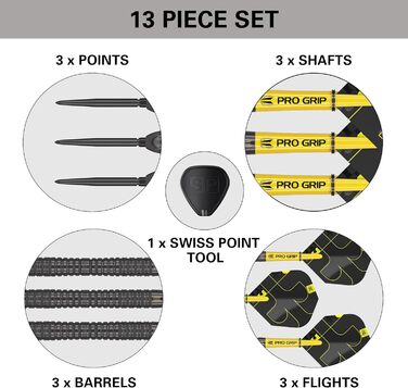 Дротики Target Darts Bolide Void 90% вольфраму з сталевим наконечником Swiss Point, набір для дартсу