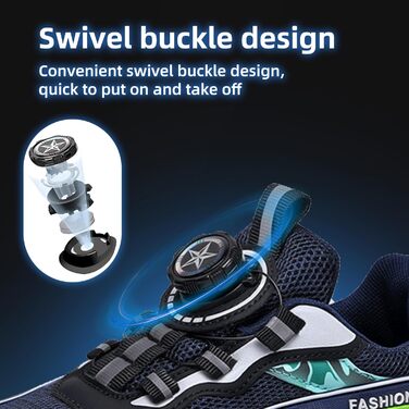 Дитячі кросівки ITSOGOO для бігу та занять спортом. Легкі, дихаючі, для хлопчиків та дівчаток, розмір 28-37 EU, темно-синій.