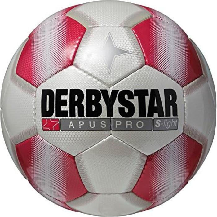 Дитячий футбольний м'яч Derbystar Apus Pro S-Light, тренувальний, розмір 3, біло-червоний
