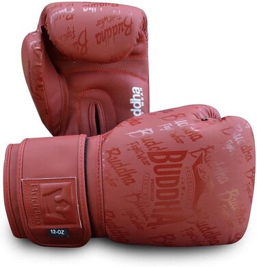 Боксерські рукавички Buddha Fight Wear 16 унцій, бордові, ручна робота, преміум, для боксу, Муай-Тай, кікбоксингу та ММА, Special Edition