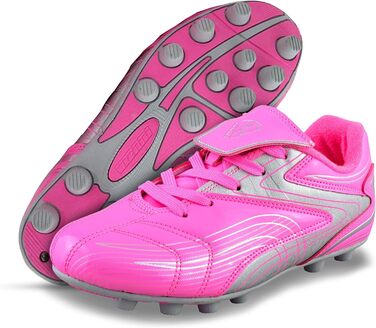 Футбольні бутси Vizari Striker JR FG для дітей - шипована підошва, для хлопчиків та дівчаток (28 EU, Рожево-срібні)