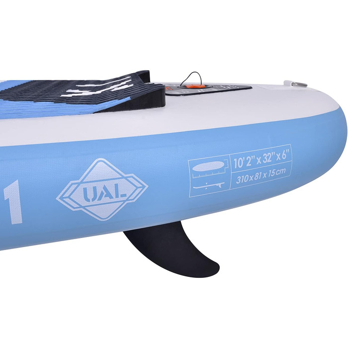Надувна SUP-дошка Zray X1 310x81x15 см з веслом, помпою та рюкзаком, синя, комплект для каякінгу, Dropstitch