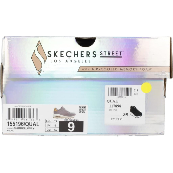 Кросівки жіночі Skechers UNO Shimmer Away фіолетові, 42 EU - оригінальні кежуал снікери