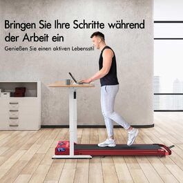 Інтелектуальний килимок для ходьби BLACK LORD SL9H - 2-в-1 для дому та офісу, з пульт та моніторингом даних, червоний (з ручками)