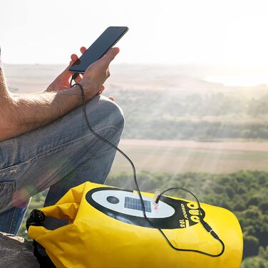 Водонепроникний рюкзак Qoolife з Bluetooth-динаміком 20L (жовтий)