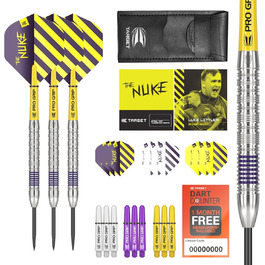 Професійний набір дротиків Target Darts Luke Littler 80% вольфрам, стальні дротики, Pro Grip, Pro Ultra, з чохлом, аксесуари та доступ до DartCounter