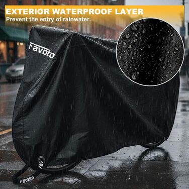 Водонепроникна накидка для велосипеда Favoto - захист від пилу, сонця та подряпин (200x70x110см)