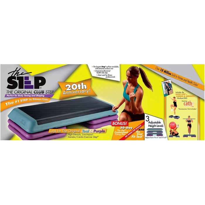 Аеробна платформа The Step Original Health Club з чотирма підставками