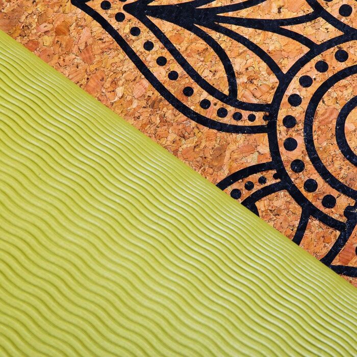 Йога-мат Spokey Savasana 183x60x0,4 см з корку та TPE, нековзний, екологічний, для йоги, пілатесу, фітнесу