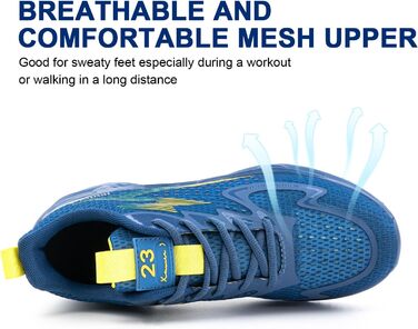 Кросівки для бігу Hitmars для чоловіків: спортивні, легкі, дихаючі, для вулиці, фітнесу, аутдору, EU 39-46 (Синій, 41 EU)