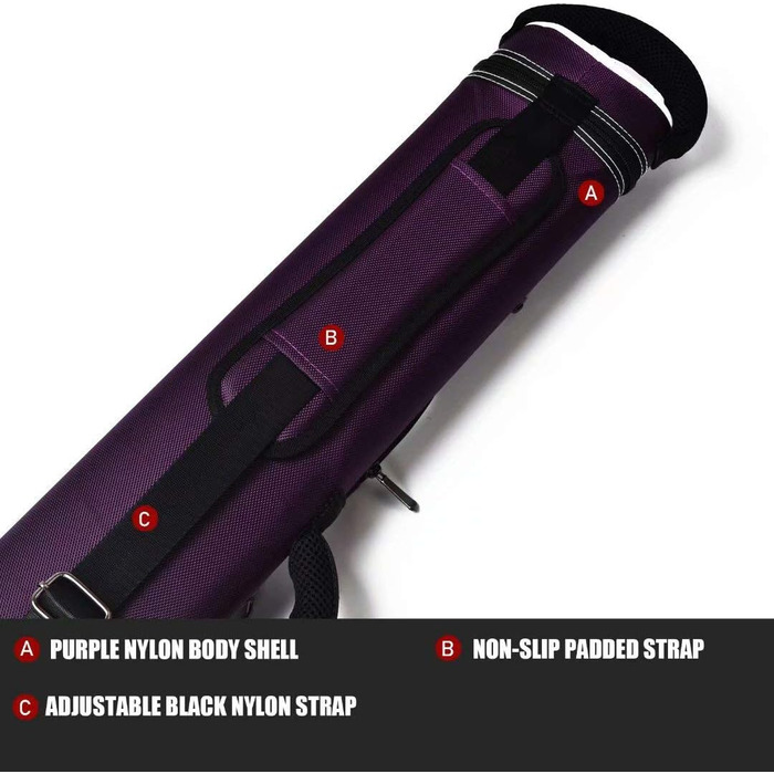 Більярдний кий Collapsar 2x4 Hart з чохлом, фіолетовий нейлон