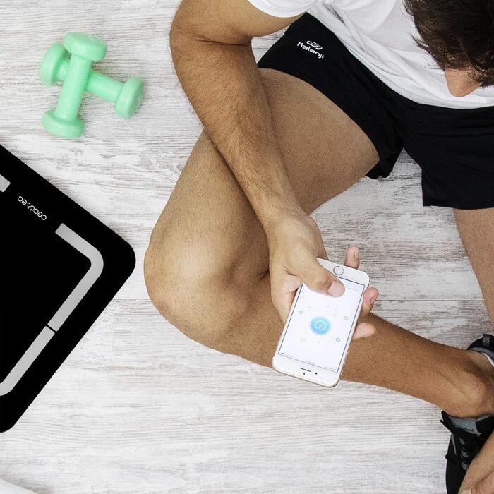 Розумні ваги Cecotec Surface Precision 9750 Smart Healthy з біоімпедансом, Bluetooth, 10 параметрів здоров'я, загартоване скло, чорні (30 x 30 см)