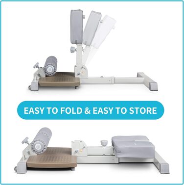 ЛеїкФітнес Сіді Скват Бенч - тренажер для пресу та ніг, багатофункціональний, для дому та фітнес-клубу, бежевий