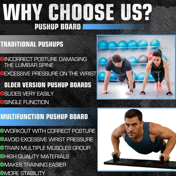 Бруски для віджимань 24 в 1, багатофункціональні, складані, портативні. Тренажер для м'язів, ефективні віджимання для чоловіків та жінок