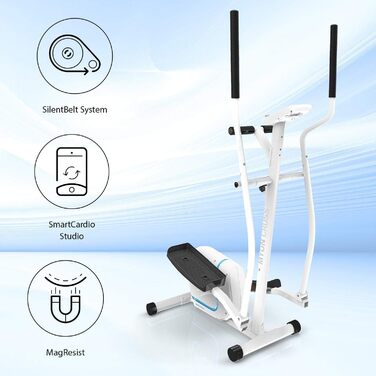 Орбітрек KLAR FIT Myon Cross для дому, складаний, магнітна система, 12 кг маховик, імпульсний сенсор, тримач для планшета