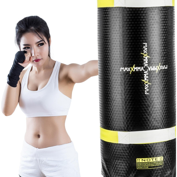 Боксерський мішок Klarfit Maxx MMA-A з інноваційною водо-повітряною начинкою, 55 л, для функціонального тренування, чорний