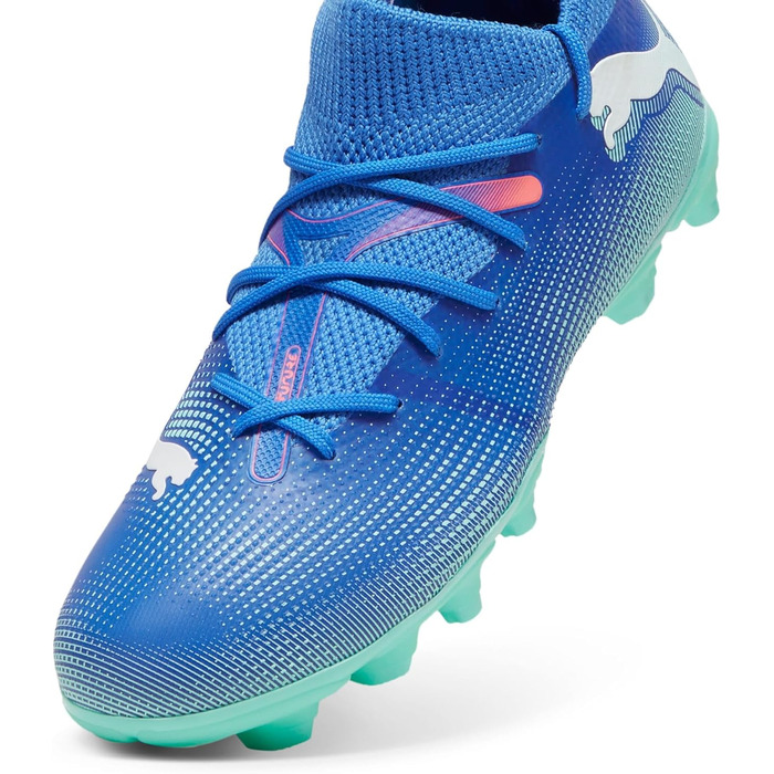 Дитячі футбольні бутси PUMA Future 7 Match Bna Fg/Ag Jr - блакитний/білий/м'ятний, 38.5 EU