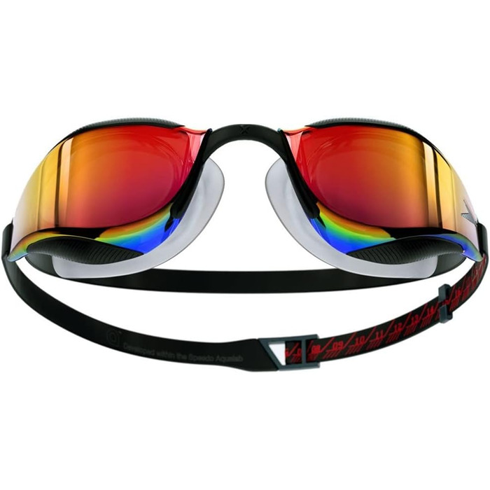 Окуляри для плавання Speedo Fastskin Hyper Elite для дорослих, дзеркальні, унісекс, чорний/сірий/золотий