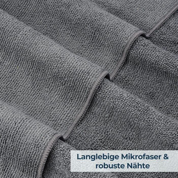 Рушник для фітнесу PEAQUE з кишенею на блискавці | Мікрофібра з фротте-структурою | Спортивний рушник для тренажерного залу | М'який, швидковисихаючий (Сірий, 120 x 50 см)