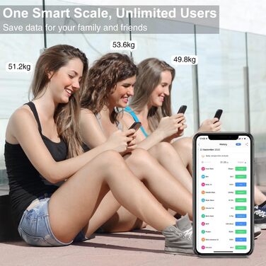 INSMART Розумні ваги для вимірювання складу тіла, Bluetooth, електронні ваги для людей, аналізатор жиру, ІМТ, м'язова маса, білок, вага кісток, BMR