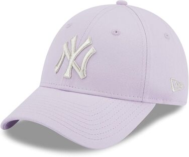 Шапка New Era New York Yankees жіноча з помпоном, колір фіолетовий