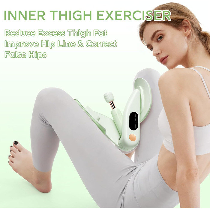 Тренер для впрас для тазового дна для жінок, обладнання для тренування тазового дна, безпечний обертання на 360°, плавне регулювання ваги 7-16 кг, обладнання для фітнесу для дому, зелений, без лічильника