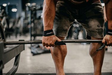Підтримка для зап'ястя GASP Power - ремінці для підняття важкої атлетики, шкіряні, чорні, 115 см (23 дюйми)