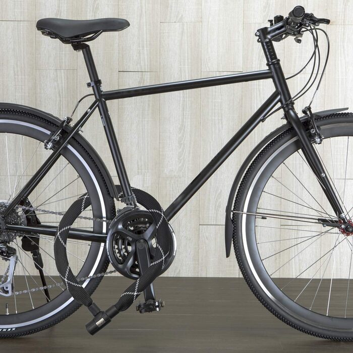 Надійне велозамкне Nean Kettenschloss: 900 мм, сталевий ланцюг, 2 ключі, чорний