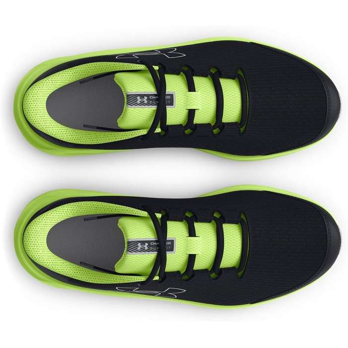 Кросівки для хлопчиків Under Armour Charged Pursuit 3 - бігові, технічні, чорно-зелені, 36.5 EU