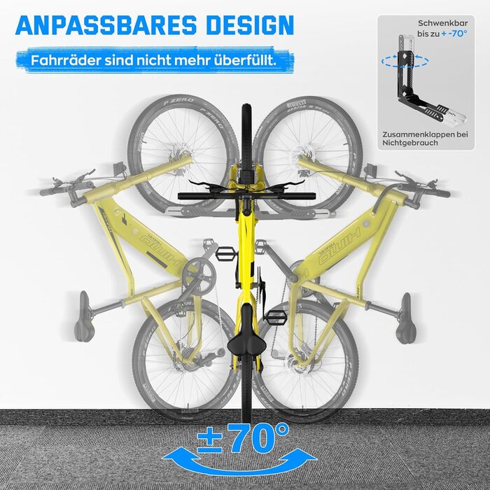 Настінна підставка для велосипеда IMAYCC - міцна, до 40 кг, для гаража, біла