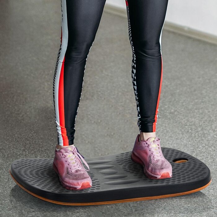 Баланс-борд hjh OFFICE 830041 Balance Board ACTIV дерев'яна дошка для рівноваги з PU-піною, фітнес-тренажер для роботи стоячи