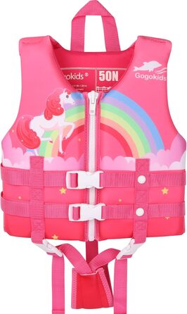 Дитяча жилетка для плавання Gogokids, червона, для хлопчиків 1-9 років. Неопренова жилетка-куртка для плавання.