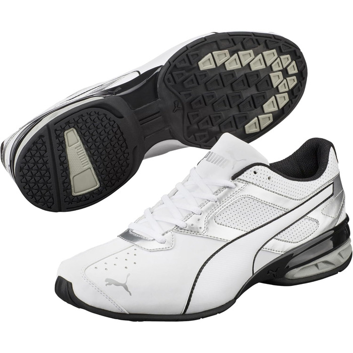 Кросівки чоловічі PUMA Tazon 6 (42 EU, білий, сріблястий, чорний)