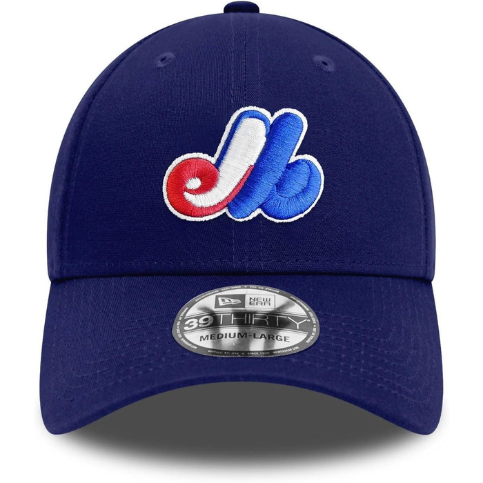 Кепка бейсболка New Era MLB 39Thirty, блакитна, логотип команди, унісекс (L-XL, Montreal Expos #31578)