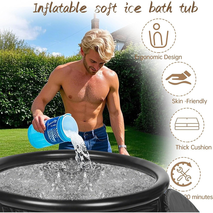 Тонна для криотерапії Eistonne Oval 120x70x70 см – для швидкої регенерації після спорту, з 5-шаровою ізоляцією та складним дизайном