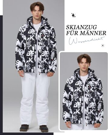 Сніговий костюм чоловічий HOUZONIY (L, 434+Schwarz) - водонепроникний, 2-частинний