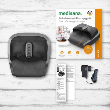 Medisana FM 900 Преміум масажер для ніг з підігрівом, компресійний та акупунктурний масаж стоп, 2 швидкості, автоматичне вимкнення, масаж рефлекторних зон
