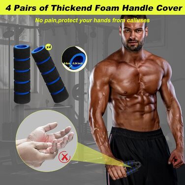 Набір для тренування рук та пальців (4 шт.), алюмінієвий підлокітний тренажер, тренажер сили хвата, тренажер м'язів рук для зміцнення хвата, нарощування м'язів та реабілітації рук (50/100/150/200 LBS)