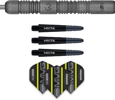 Дротики WINMAU Michael Van Gerwen MvG Exact, вольфрамові, 24 г, з оперенням і стержнями
