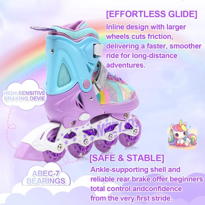 Роликові ковзани для дітей (дівчаток та хлопчиків), дизайн 