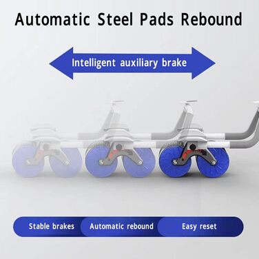 Автоматичний відскочний ролик для пресу Asixxsix з підставкою для ліктів, синій