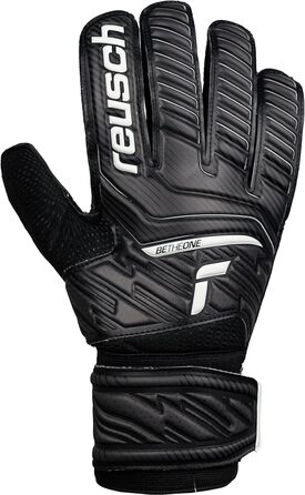 Воротарські рукавички Reusch Attrakt Solid для дорослих, зовнішній шов, універсальні, чорні, розмір 10 — футбольні рукавиці для всіх типів полів