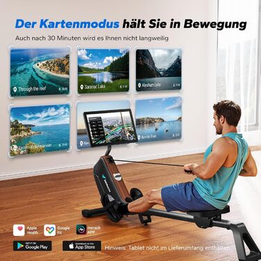 Гребний тренажер MERACH R15B3 з APP, складаний, тихий, з розширеними направляючими