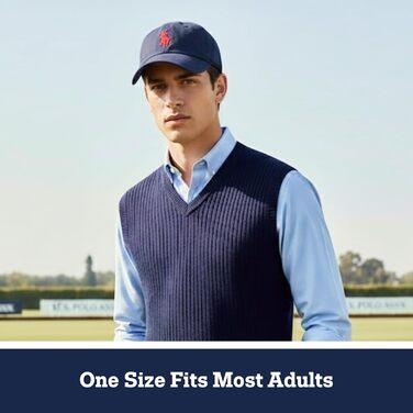 Кепка-бейсболка U.S. Polo Assn. з логотипом Pony, 100% бавовна, регульована, темно-синя