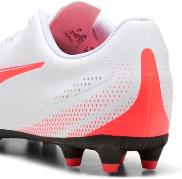 Футбольні бутси PUMA Vitoria II FG/AG для чоловіків, чорно-білі, розмір 42.5 EU, з акцентами червоного кольору