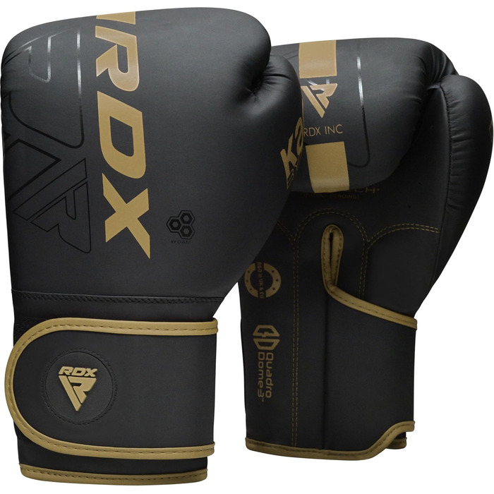 Боксерські рукавички RDX KARA з Maya Hide для боксу, муай-тай, кікбоксингу та MMA, чоловічі та жіночі, для тренувань і спарингів, чорні, розміри 8–18 oz